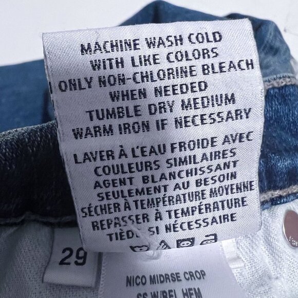 Hudson Nico Distressed Midrise Crop Skinny Jeans Size 29 - Picture 10 of 14